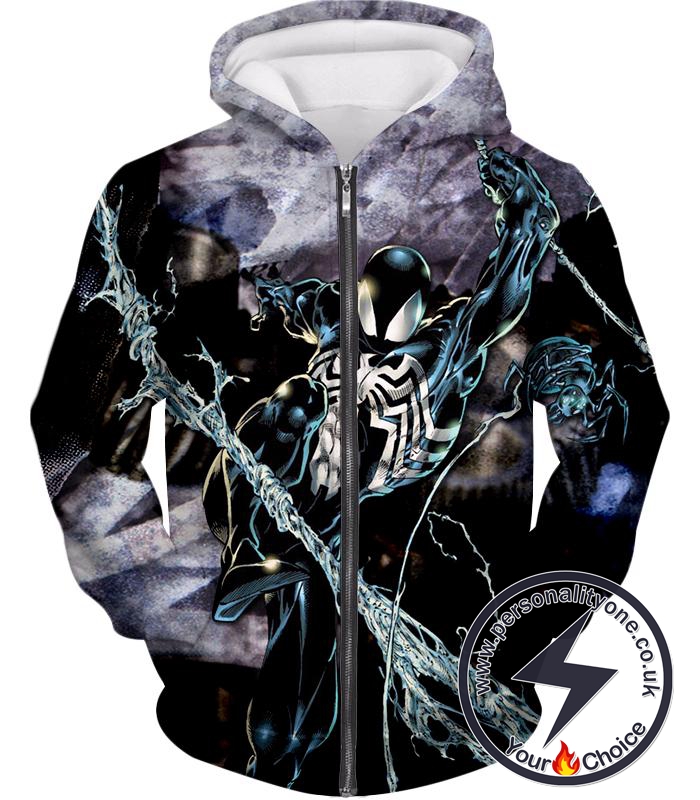 Incredible Animated Venom Cool Action Zip Up Hoodie